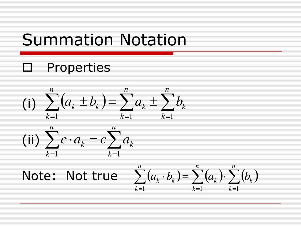 Summation notation sec ppt download