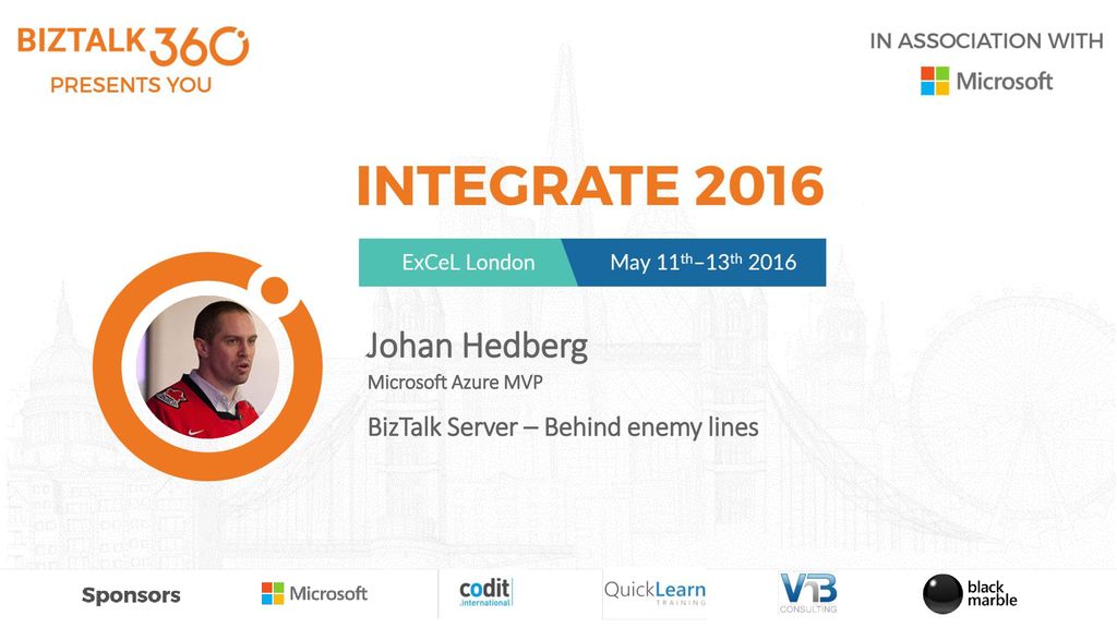 Johan Hedberg Microsoft Azure MVP BizTalk Server – Behind enemy lines