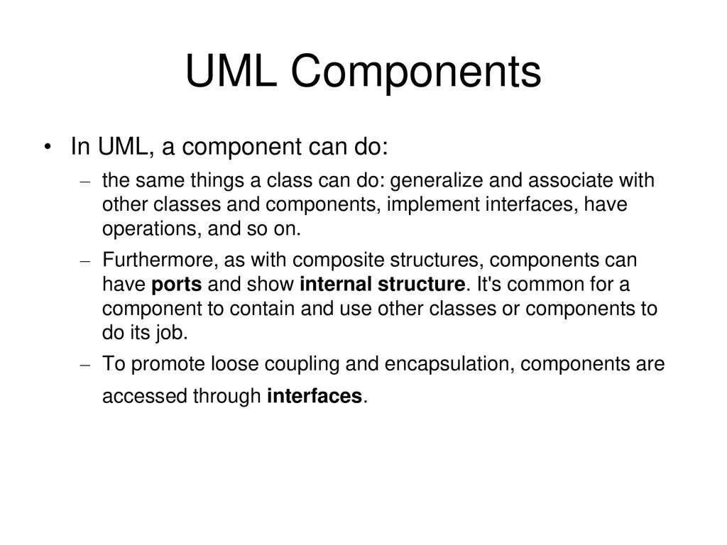 CBSE 2014 Modeling Components with UML - ppt download