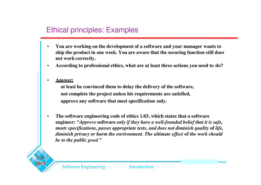 Ethical Principles Examples Ppt Download