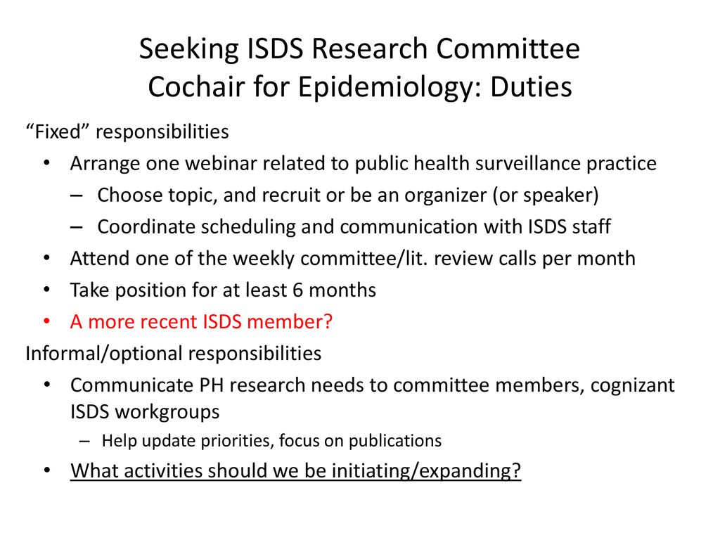 Current ISDS Research Committee Leadership - ppt download