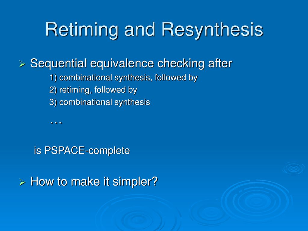 Retiming and Resynthesis