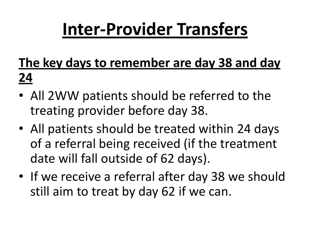 Inter-Provider Transfers