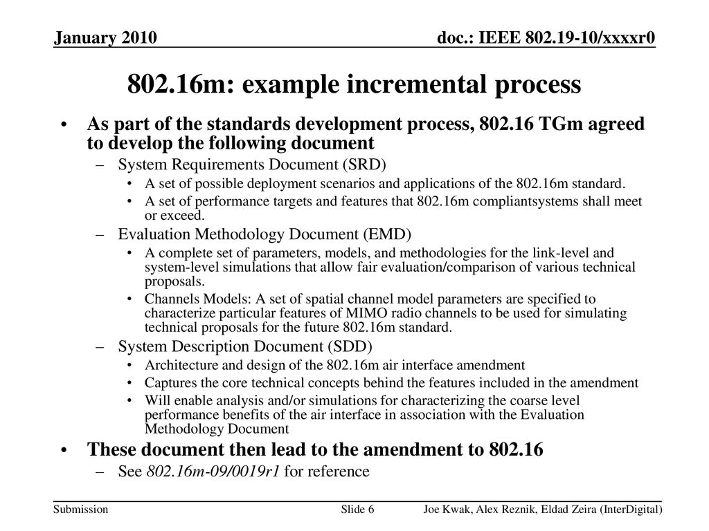Comments on standards development process ppt download
