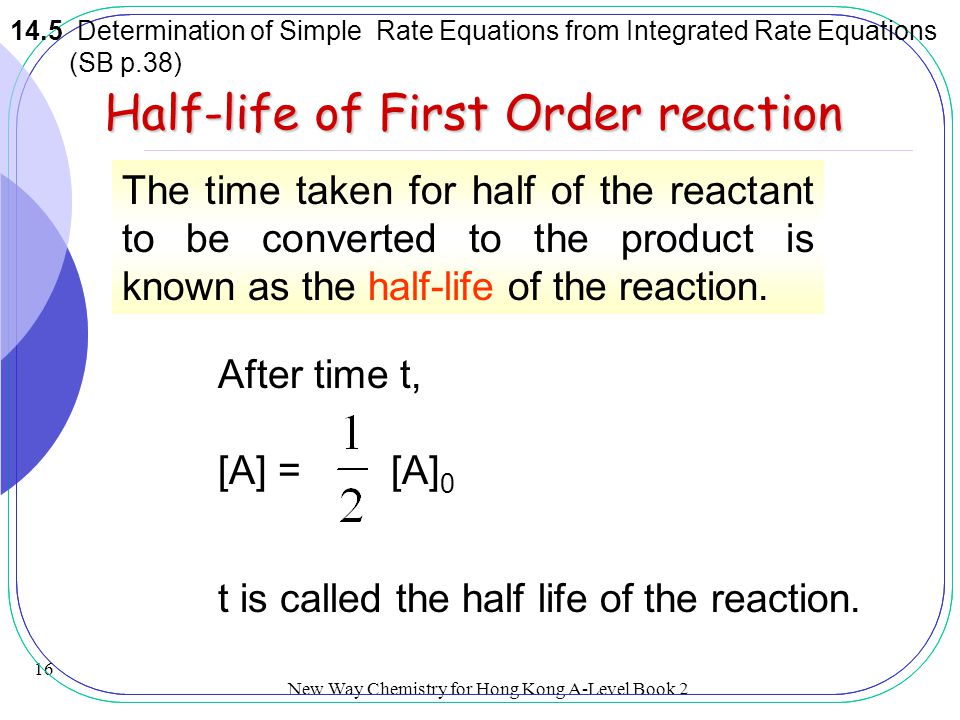Half-life of First Order reaction