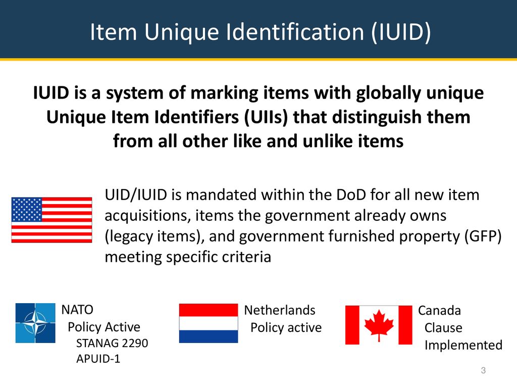 Item Unique Identification (IUID) Marking
