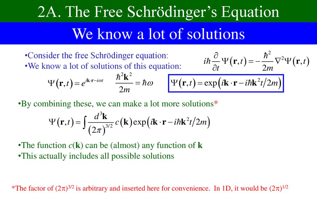1d schrodinger equation