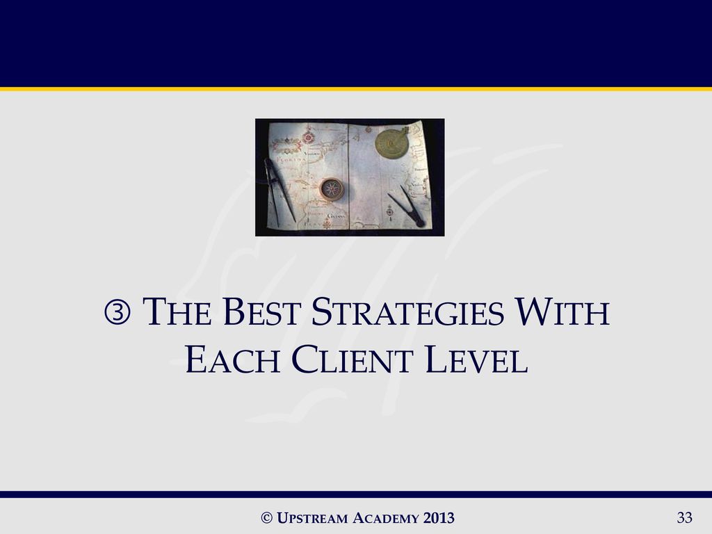  THE BEST STRATEGIES WITH EACH CLIENT LEVEL
