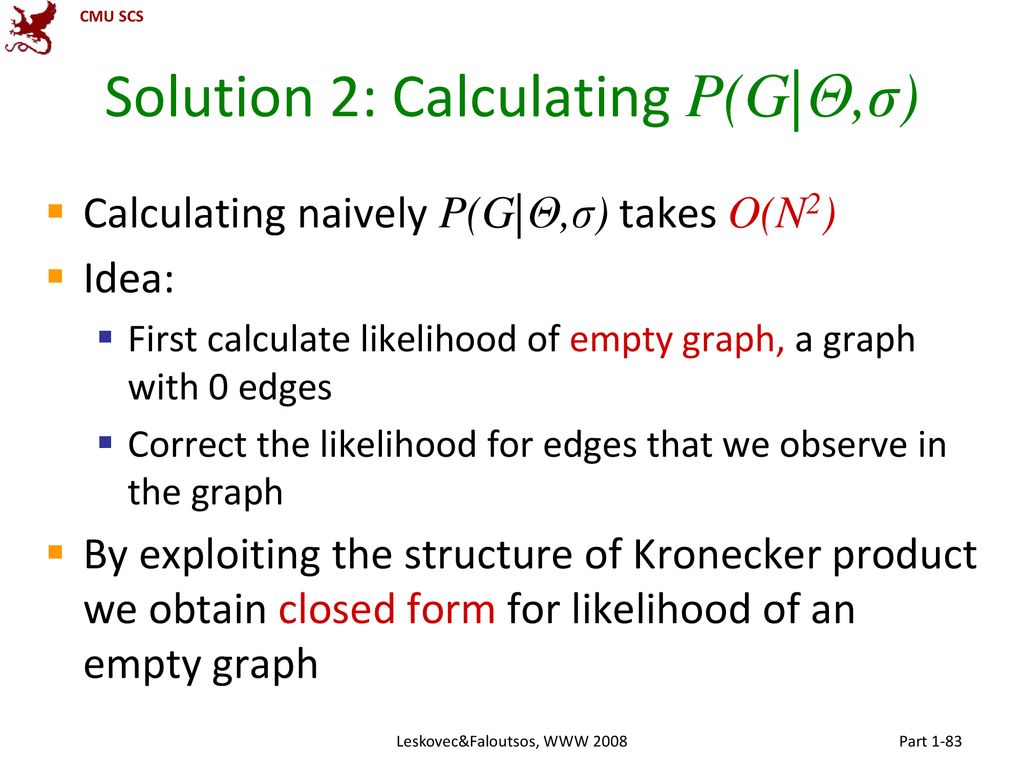 Solution 2: Calculating P(G|Θ,σ)