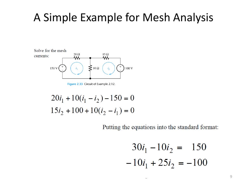 A Simple Example for Mesh Analysis