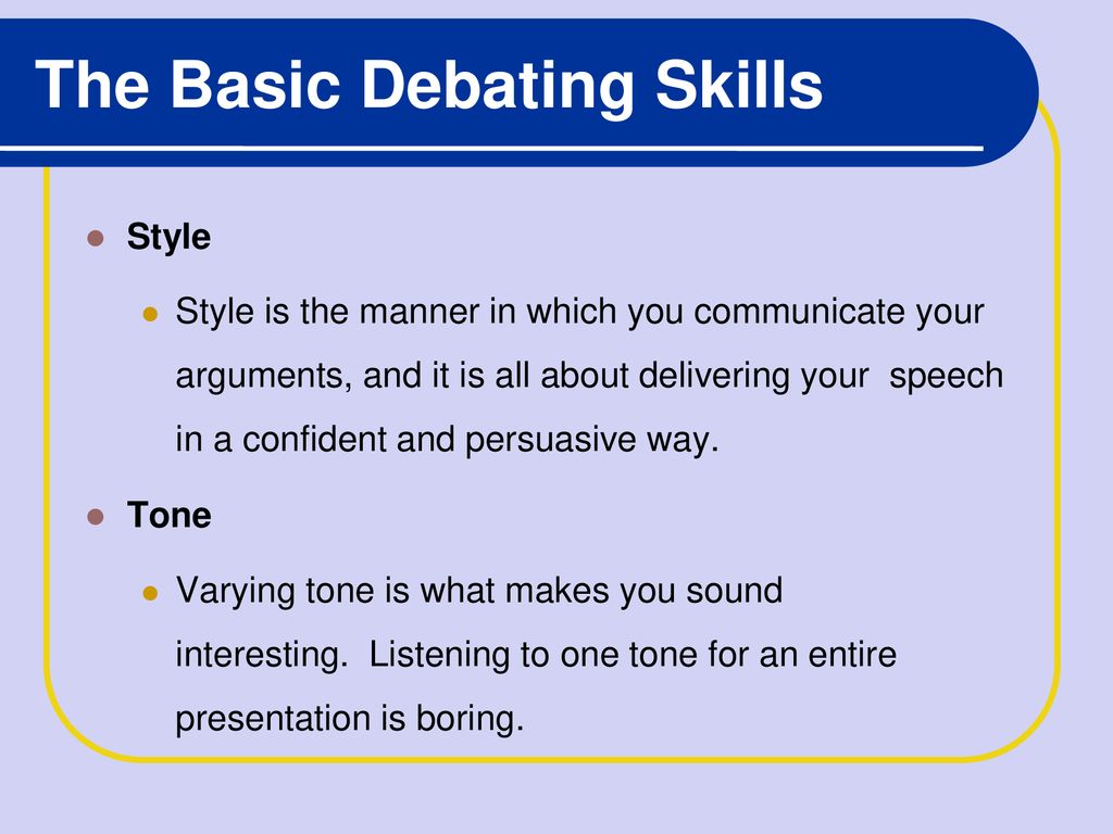 How To Develop Debating Skills