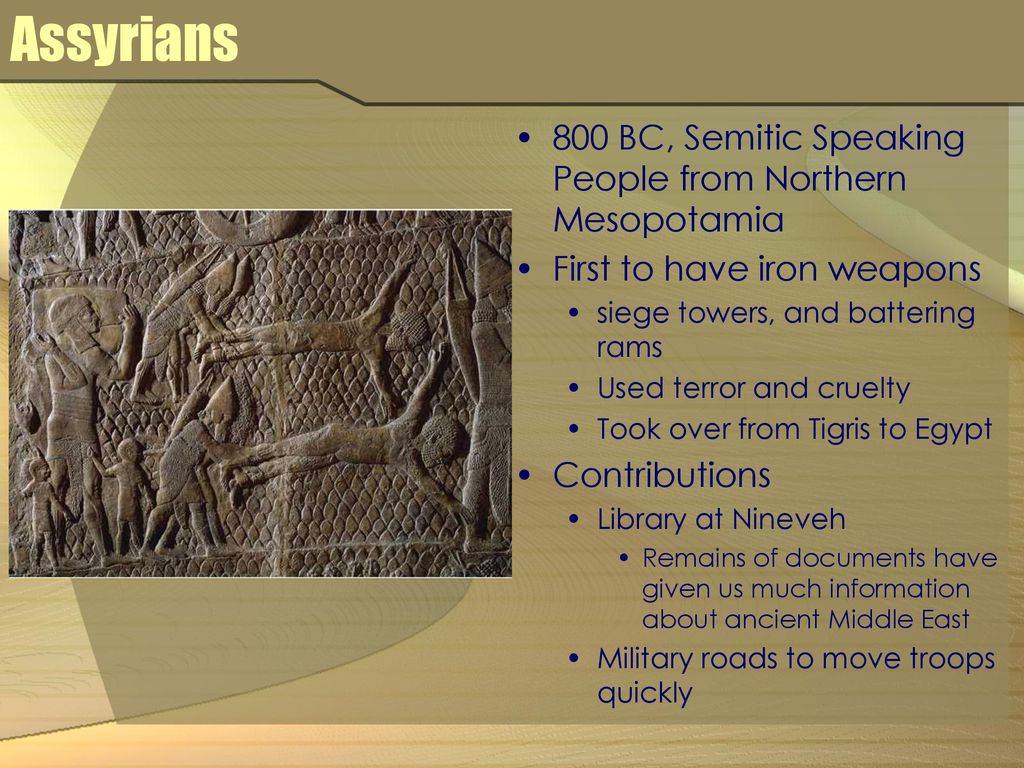 Assyrians 800 BC, Semitic Speaking People from Northern Mesopotamia