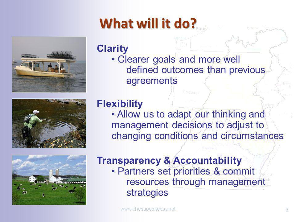 What will it do Clarity. Clearer goals and more well defined outcomes than previous agreements.