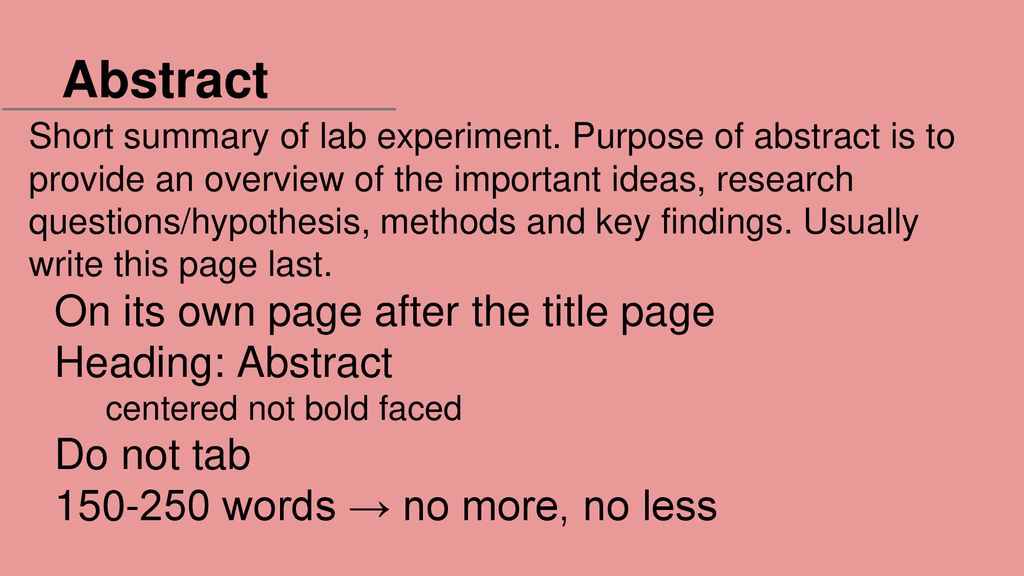 How To Write A Lab Report Ppt Download