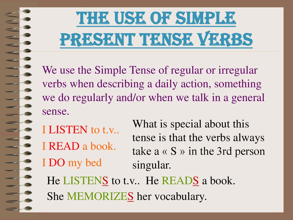The Simple Present Tense Of The Verbs Ppt Download The Simple Present Tense Of The Verbs Ppt Download