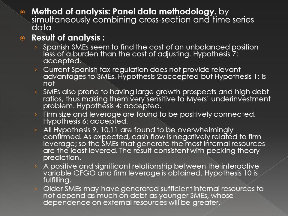 Method of analysis: Panel data methodology, by simultaneously combining cross-section and time series data