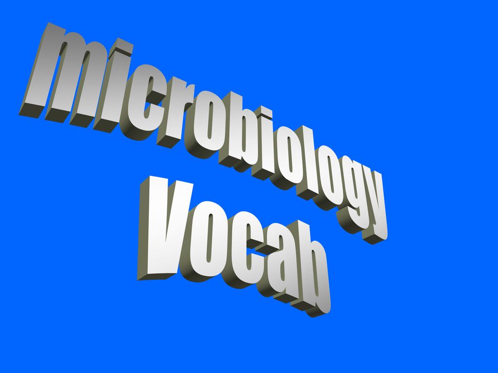 microbiology Vocab
