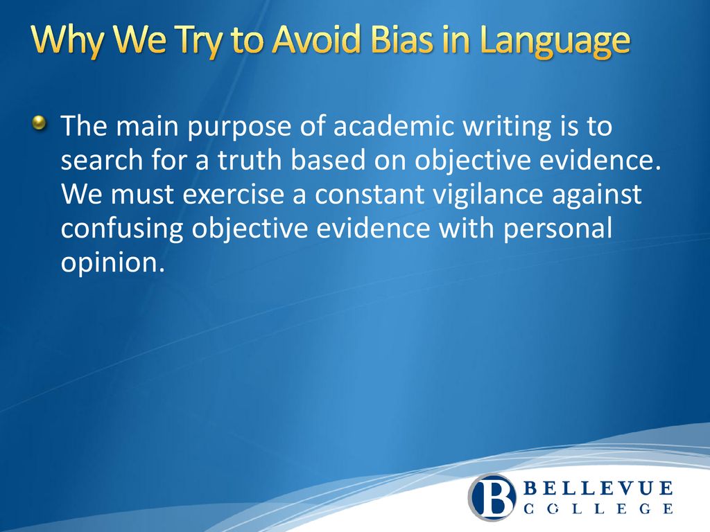 how to avoid bias in writing