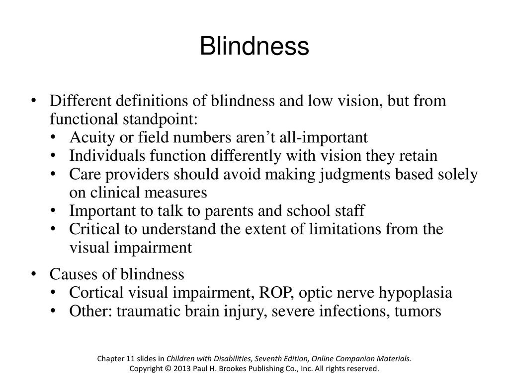 Chapter 11 vision and visual impairment ppt download