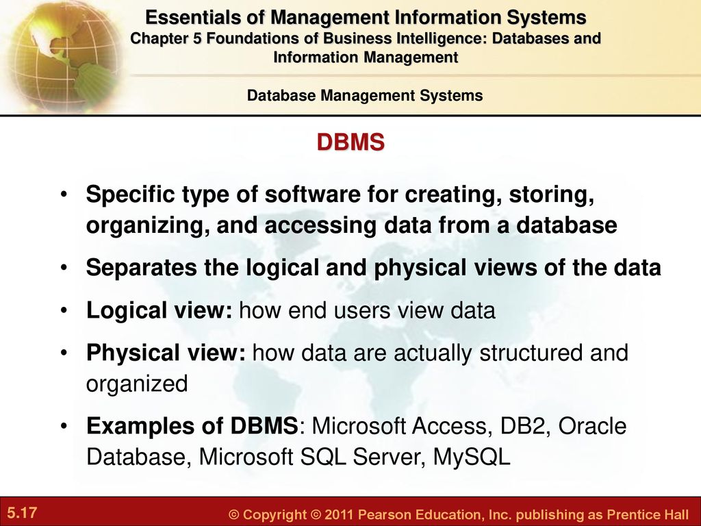 Chapter 5 Foundations of Business Intelligence: Databases and ...