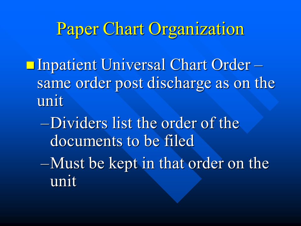 What Is Universal Chart Order