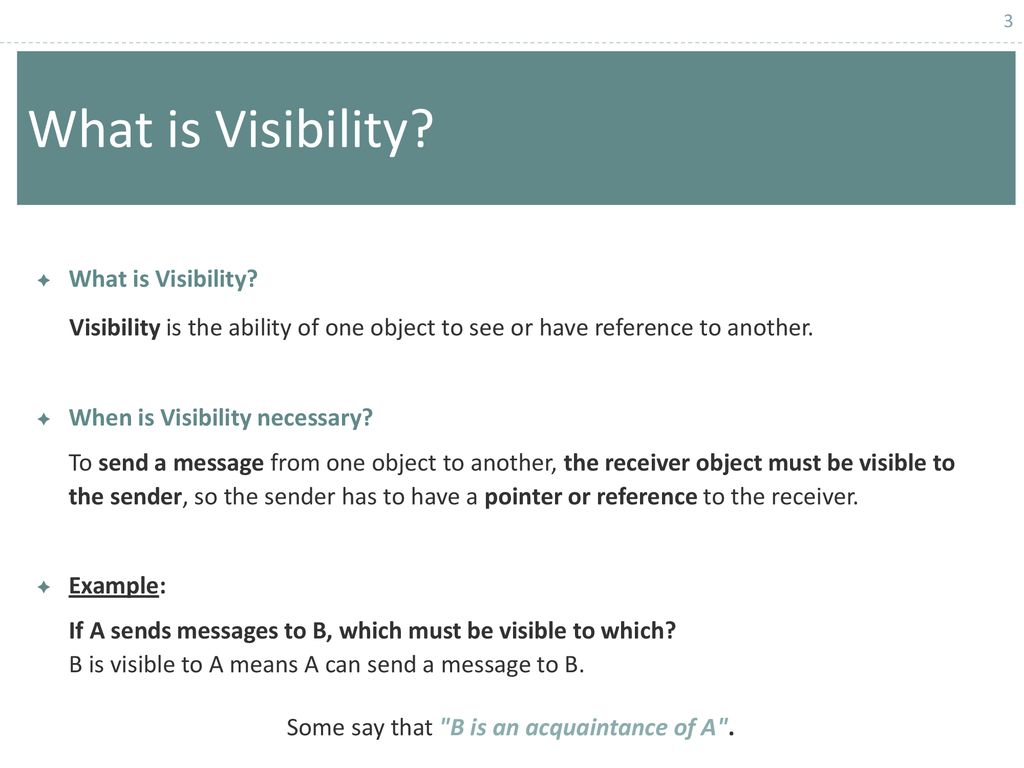 Chapter 10 Visibility Chapter 18 in Applying UML and Patterns Book