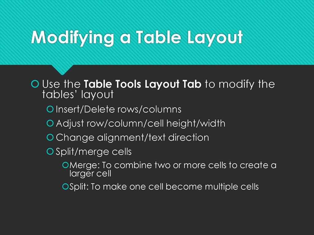 Tables in PowerPoint MOAC Lesson ppt download