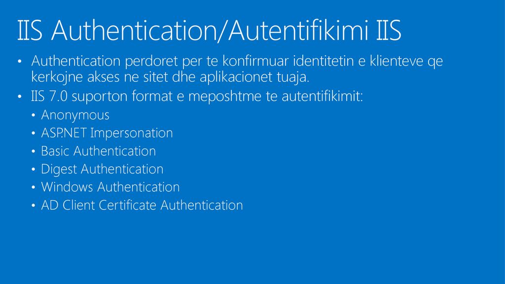 Sherbimet me te zakonshme te rrjetit ne windows dhe aplikacione ppt