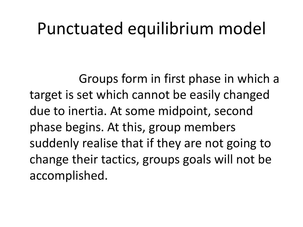 Punctuated equilibrium model