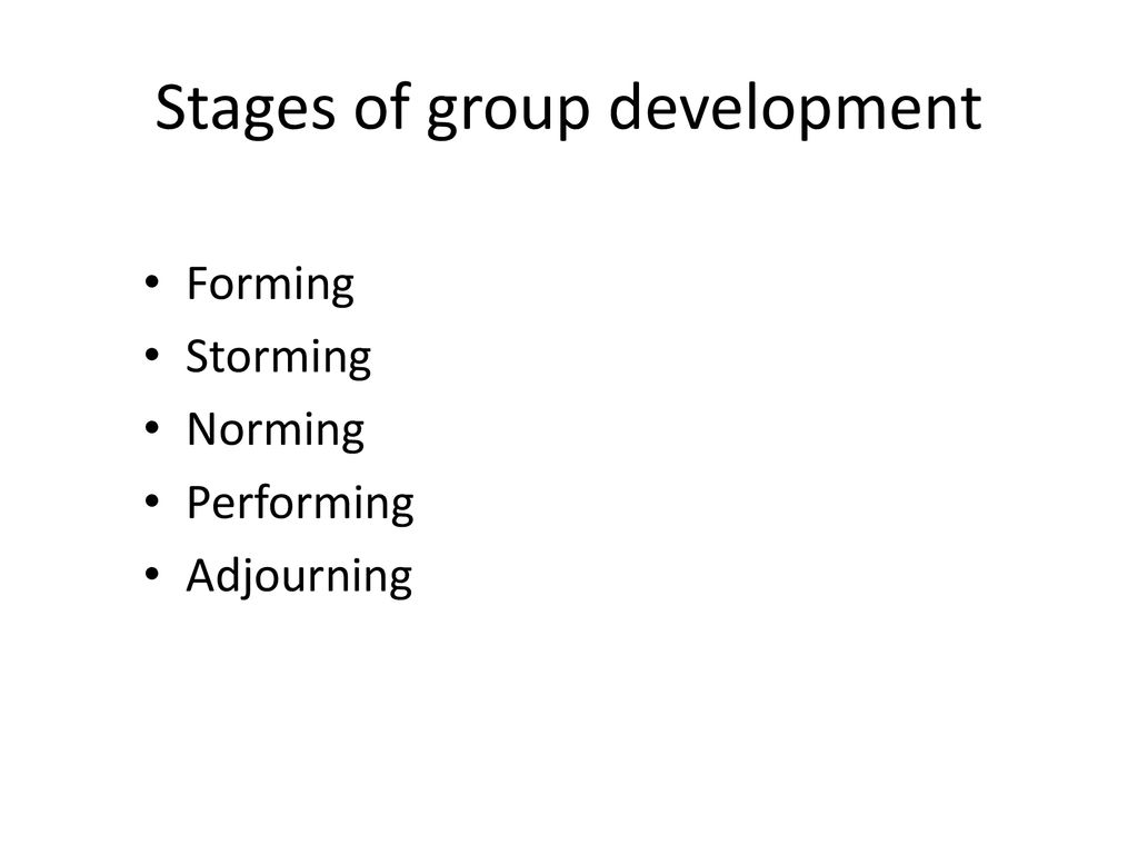 Stages of group development