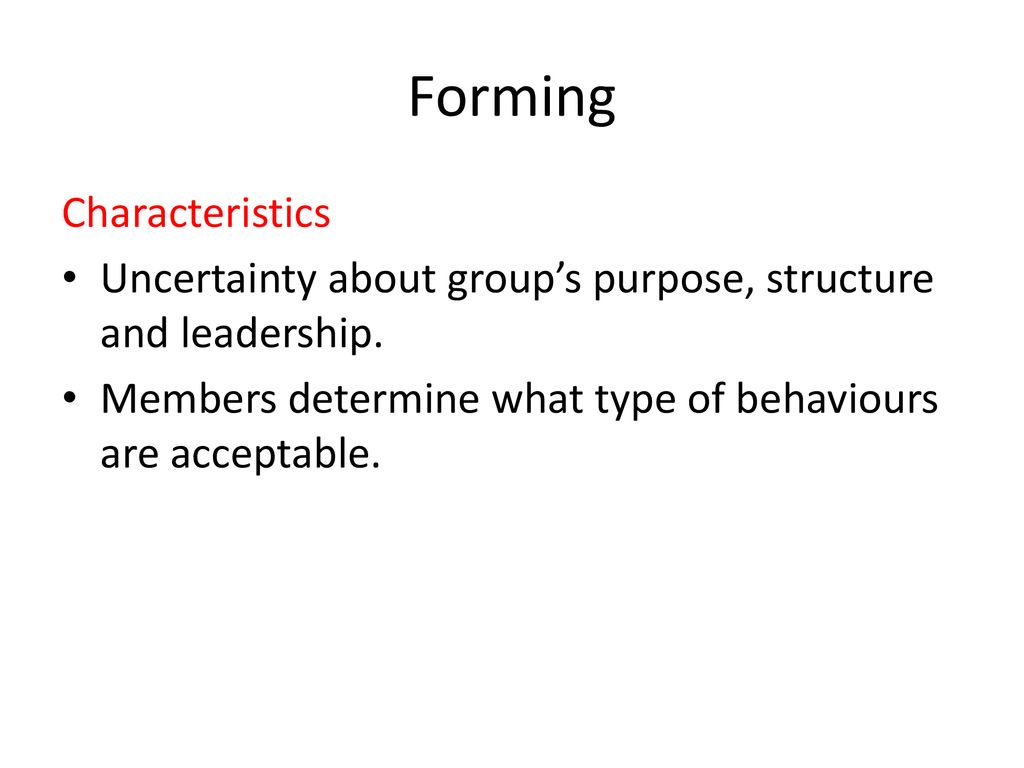 Forming Characteristics