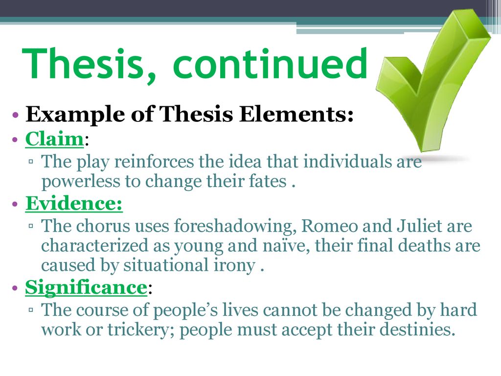 thesis evidence is