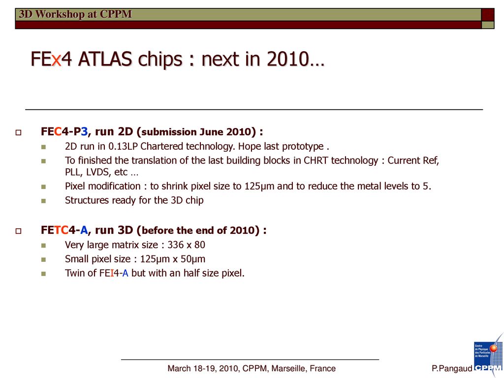 FEx4 ATLAS chips : next in 2010…