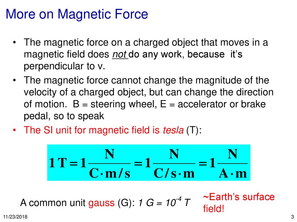 Lorentz Forces The Force F On A Charge Q Moving With Velocity V Through A Region Of Space With Electric Field E And Magnetic Field B Is Given By 11 23 Ppt Download