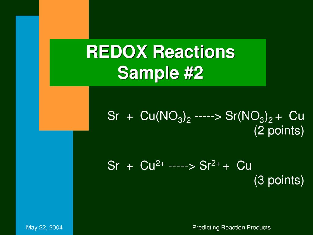 REDOX Reactions Sample #2