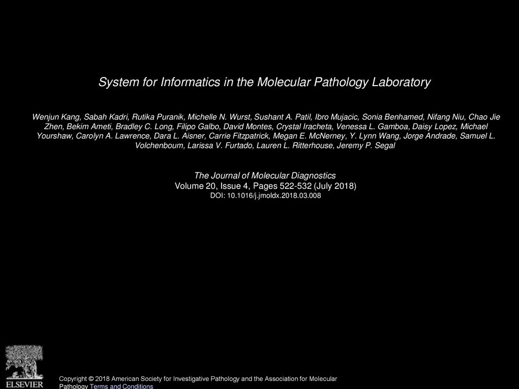 System for Informatics in the Molecular Pathology Laboratory