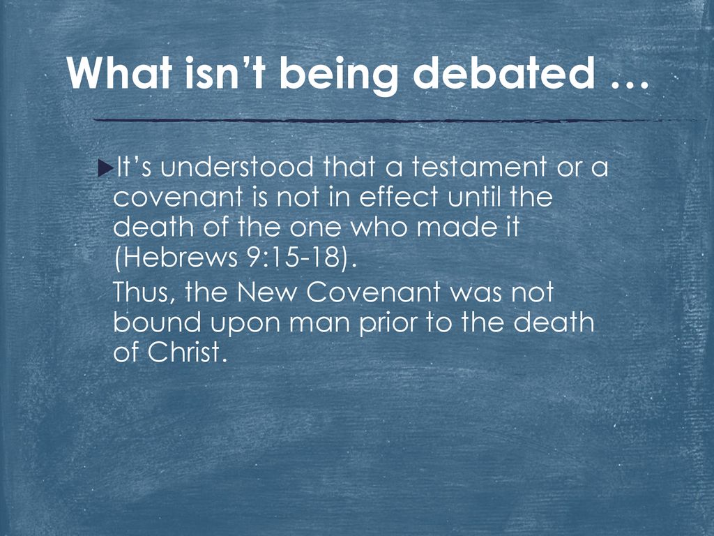 What isn’t being debated …