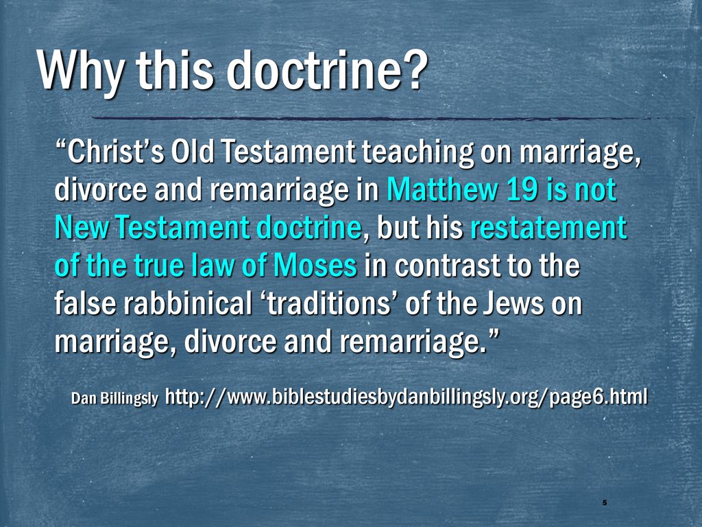 Why this doctrine