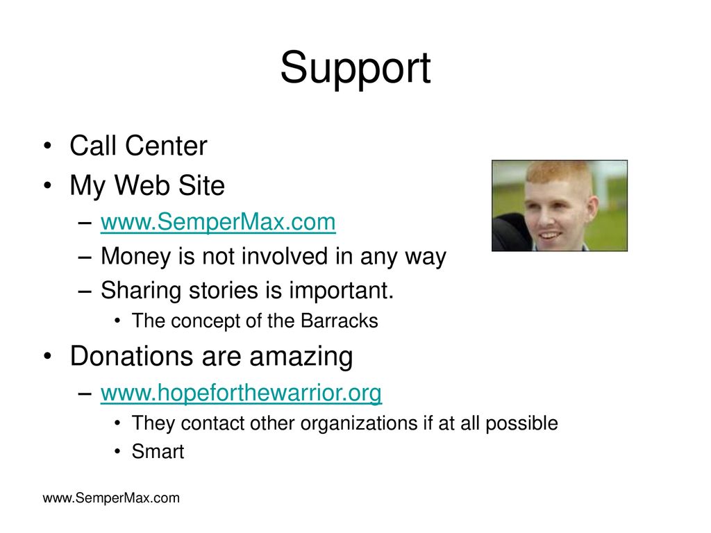 Support Call Center My Web Site Donations are amazing