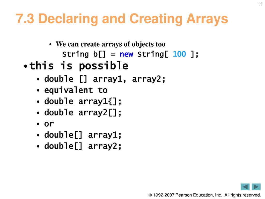 7 Arrays. - ppt download