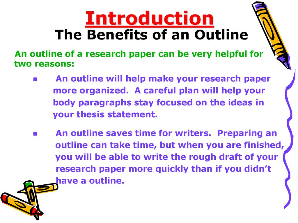 benefits of research paper outline