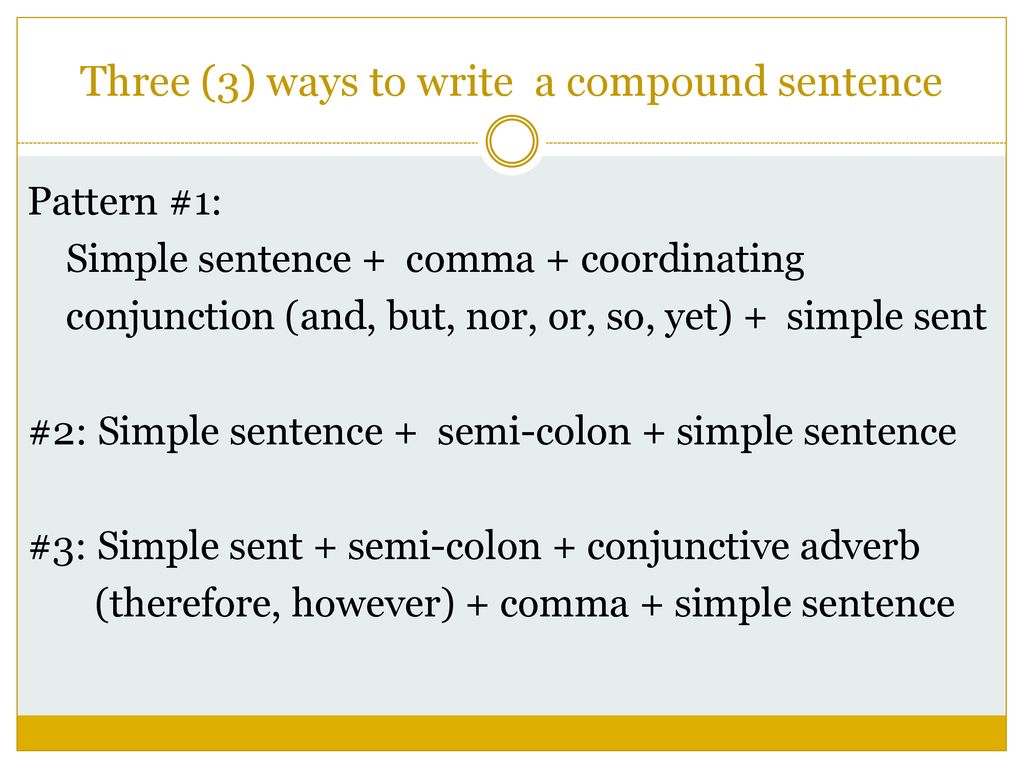 Simple and compound sentences - ppt download