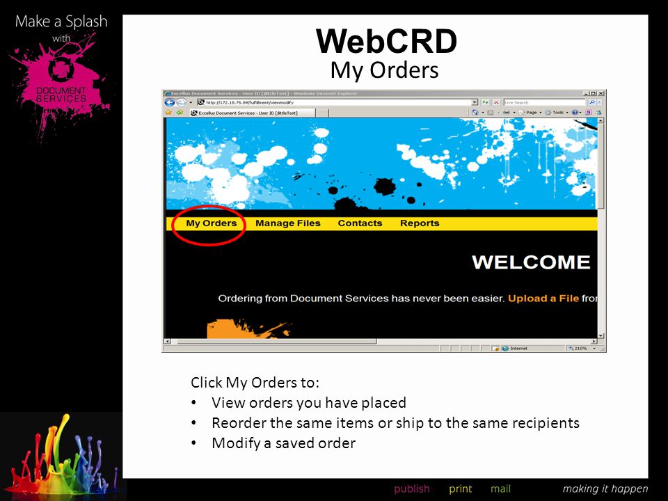 WebCRD My Orders Click My Orders to: View orders you have placed