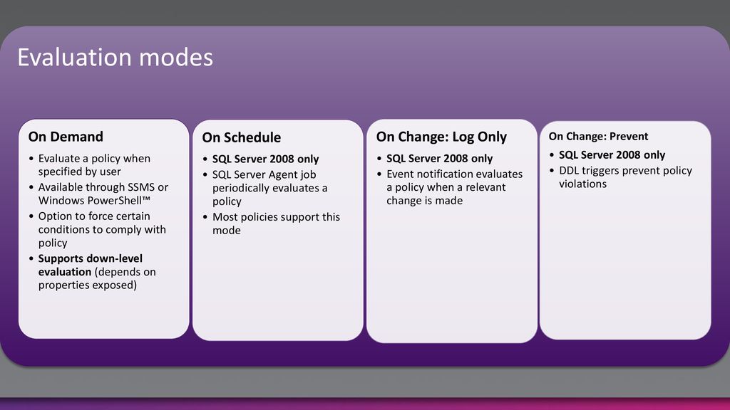 Reduce tco using policy based management and windows powershell ppt