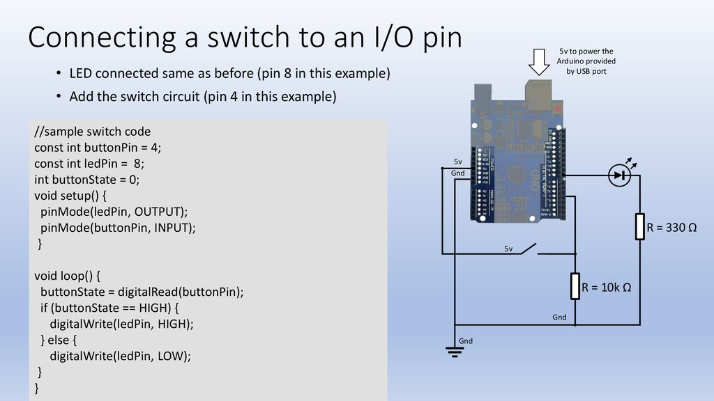 CS-4540 Robotics - Lab 05 Switch inputs to the Arduino Uno - ppt download