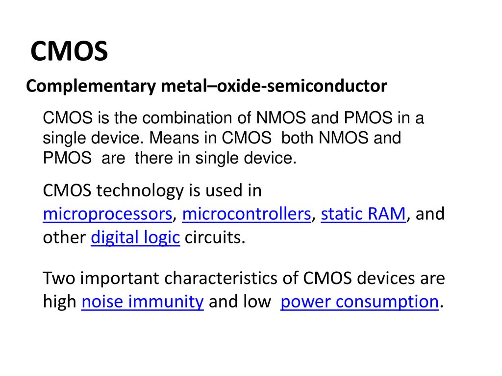 CMOS Complementary metal–oxide-semiconductor - ppt download