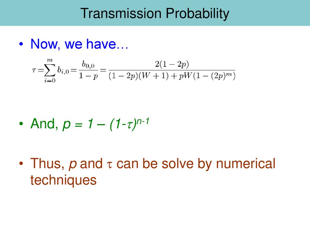 Transmission Probability