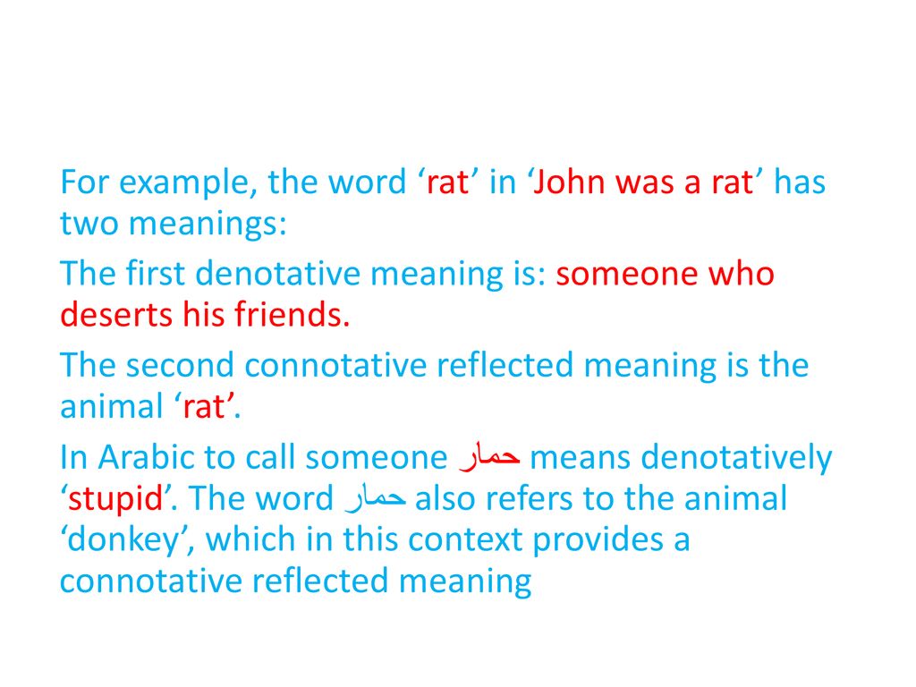 Connotative meaning and translation issues - ppt download