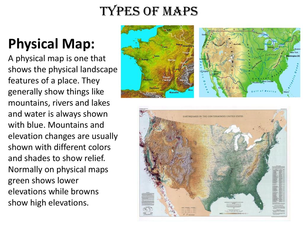 What Is Shown On A Physical Map Important Features Of A Map - Ppt Download