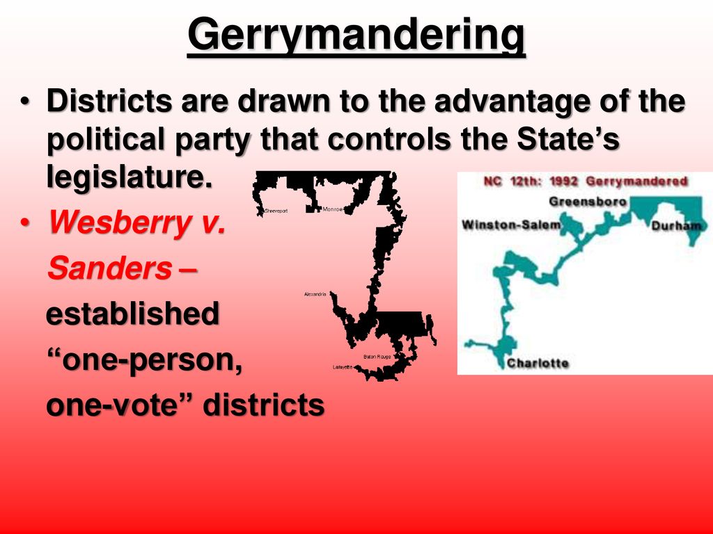 Choices Program Gerrymandering One Person One Vote Choices Program